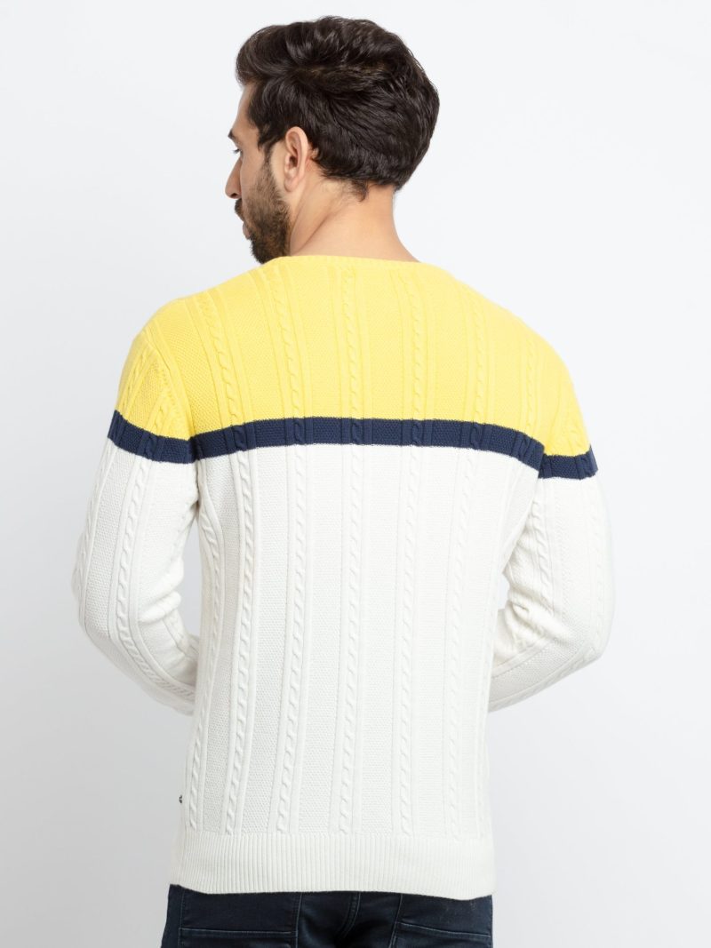 Status Quo Men'S Cable Knit Round Neck Sweater
