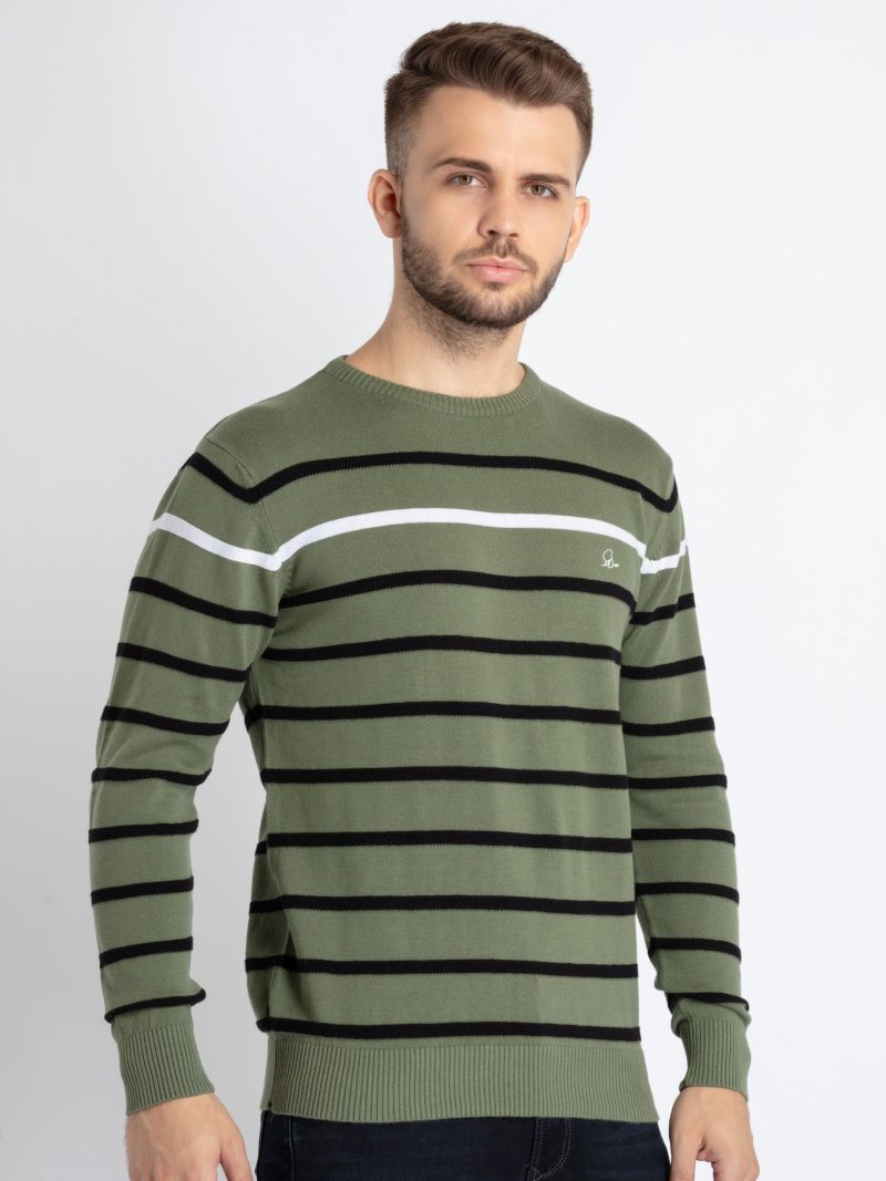 Status Quo Men'S Structure Knit Round Neck Sweater