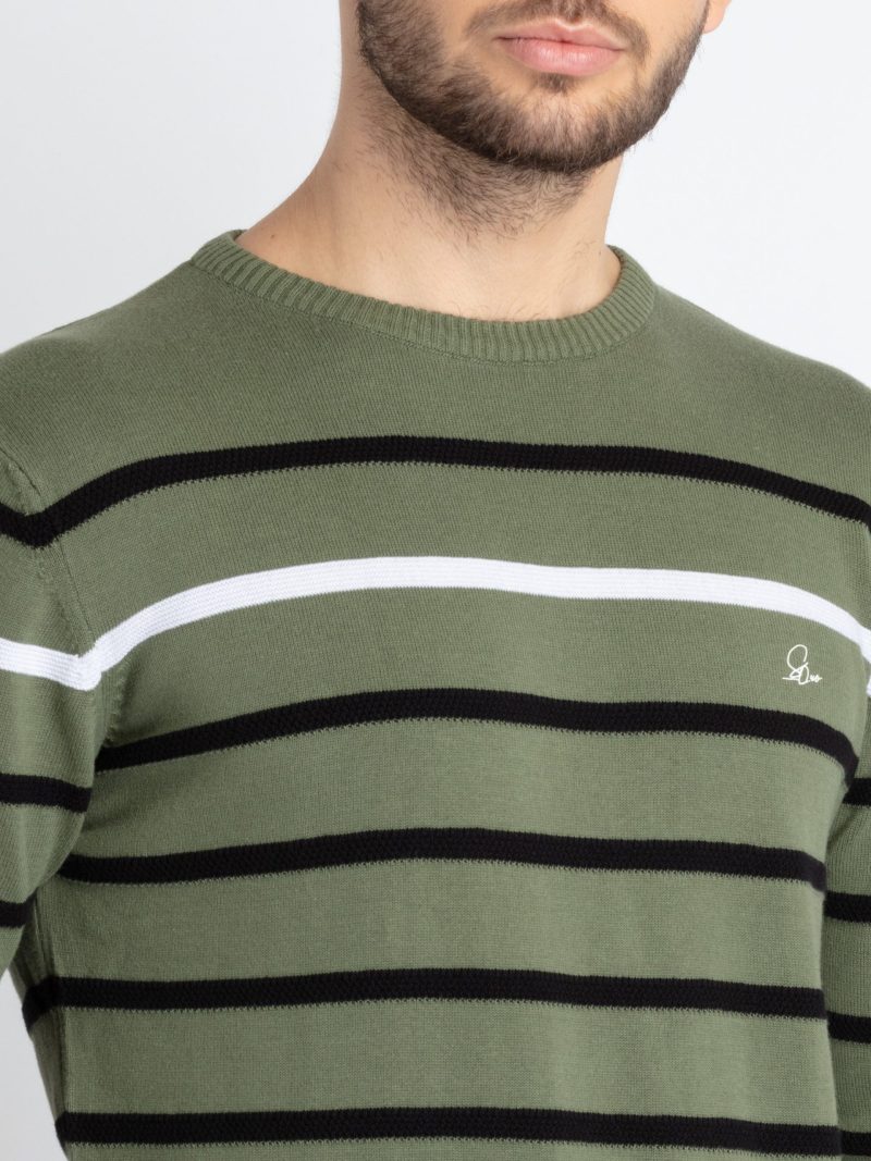 Status Quo Men'S Structure Knit Round Neck Sweater