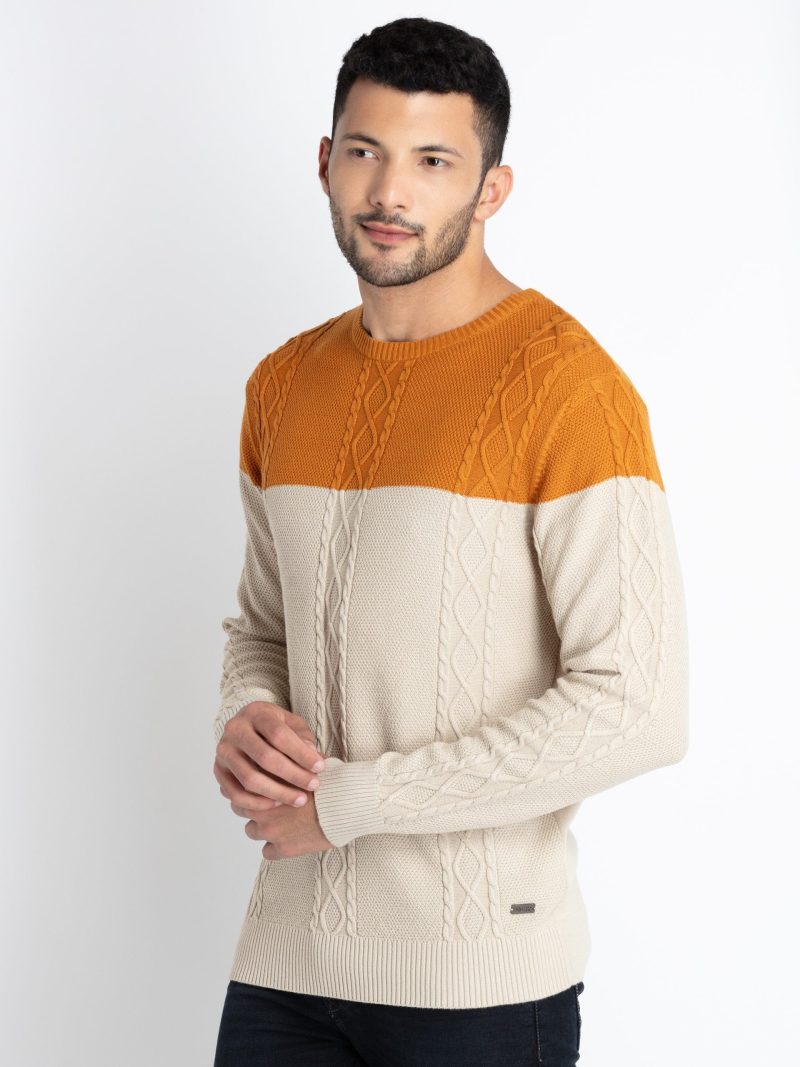 Status Quo Men'S Mix & Match Round Neck Sweater