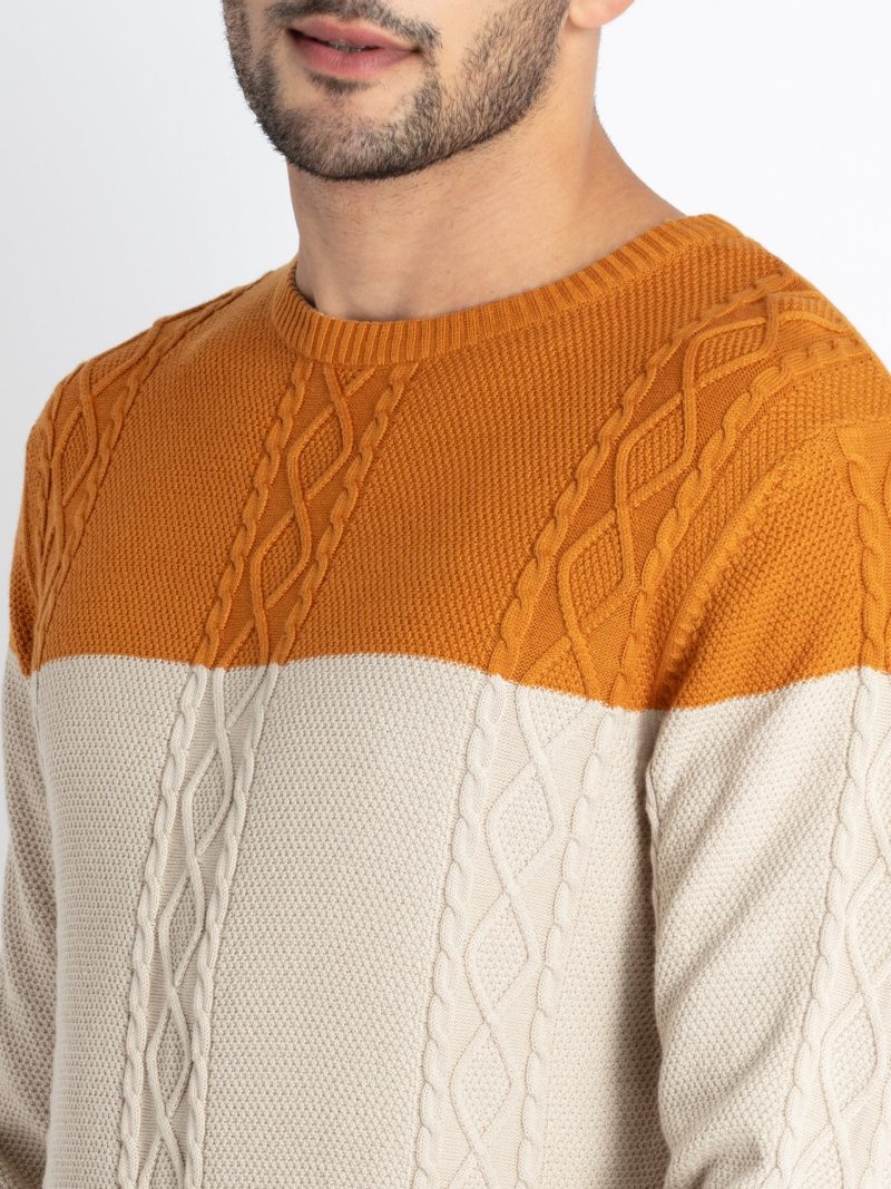 Status Quo Men'S Mix & Match Round Neck Sweater