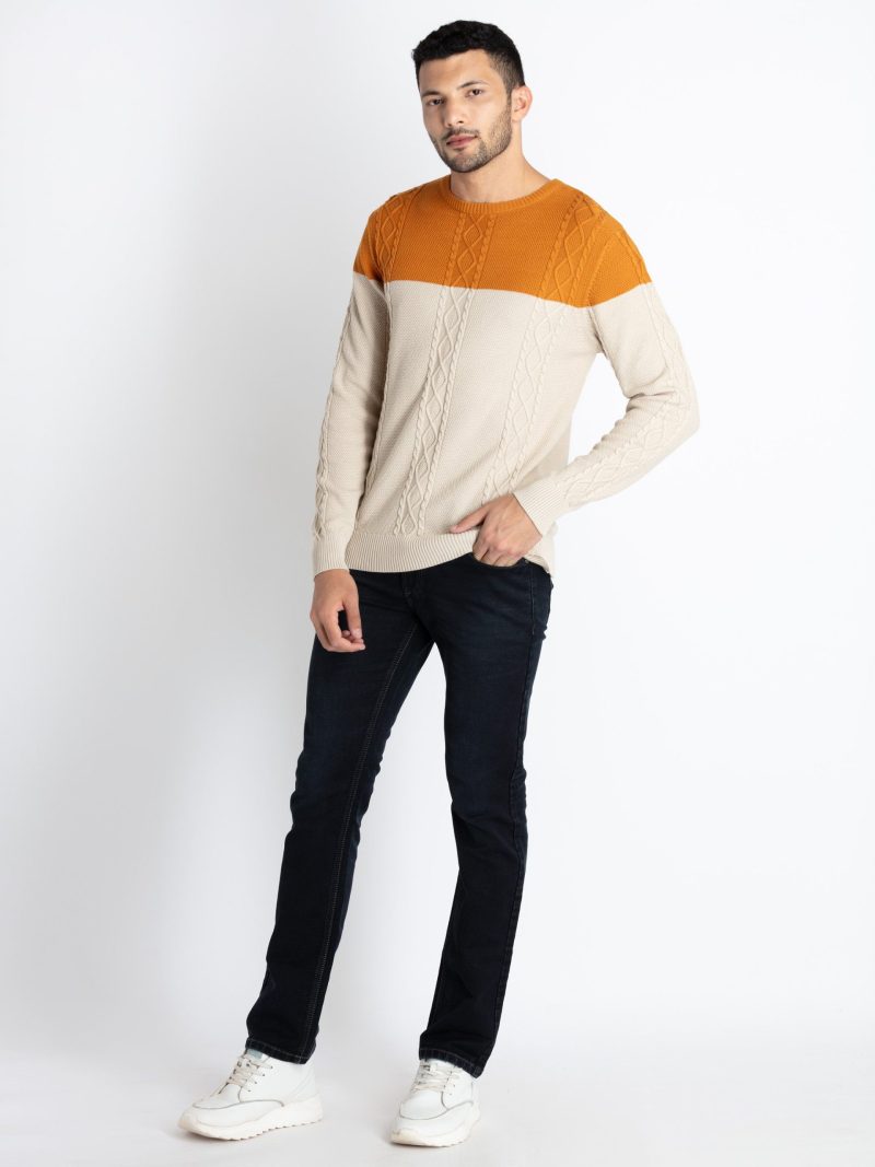Status Quo Men'S Mix & Match Round Neck Sweater