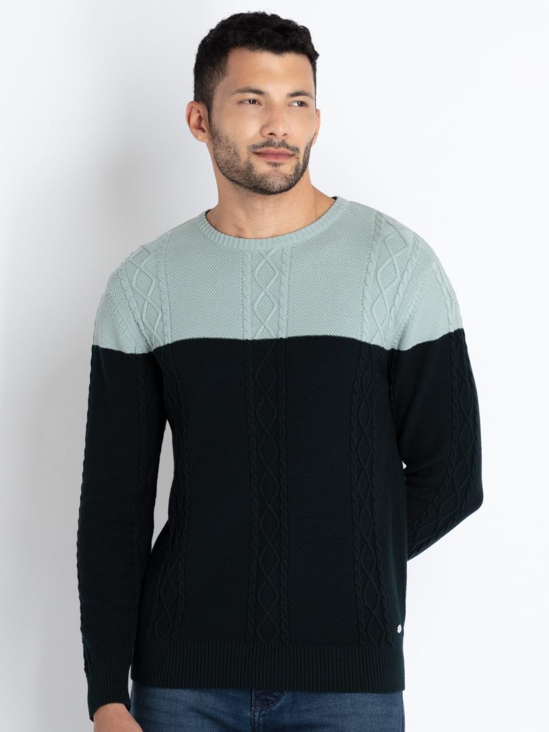 Status Quo Men'S Mix & Match Round Neck Sweater