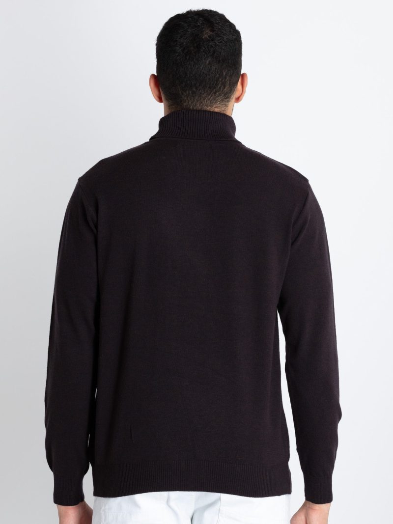 Status Quo Men'S Checkered Turtle Neck Sweater