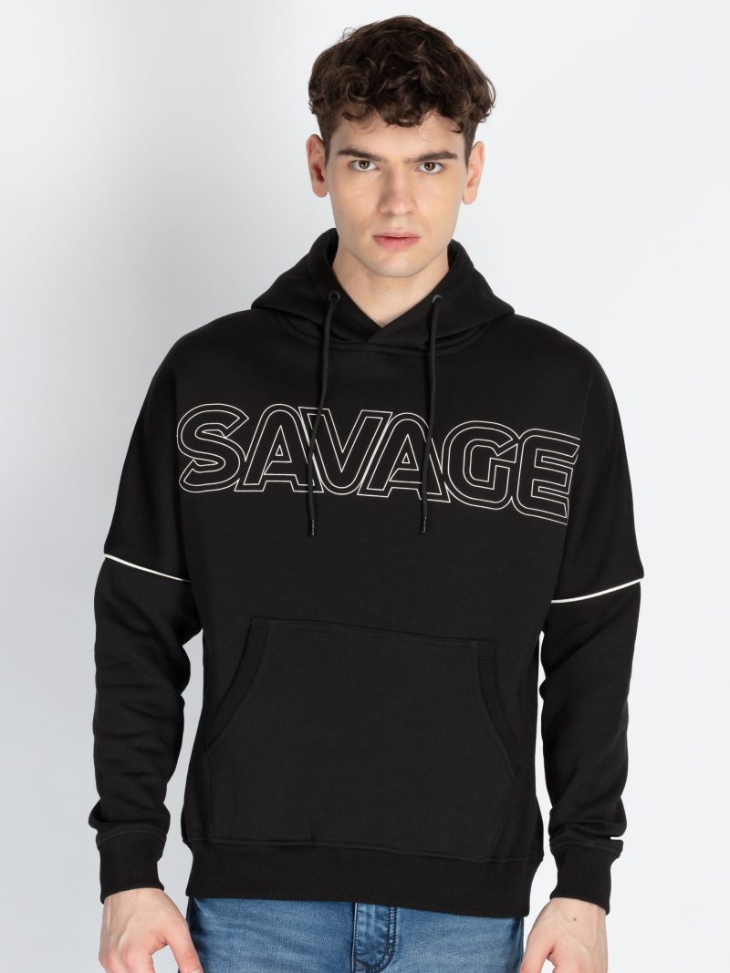 Status Quo Men'S Solid Hooded Sweatshirt