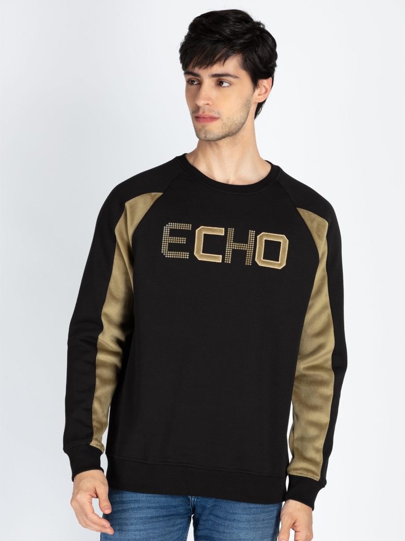 Status Quo Men'S Colorblocked Round Neck Full Sleeve Sweatshirt