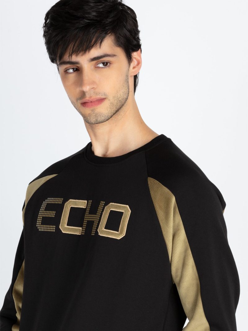 Status Quo Men'S Colorblocked Round Neck Full Sleeve Sweatshirt