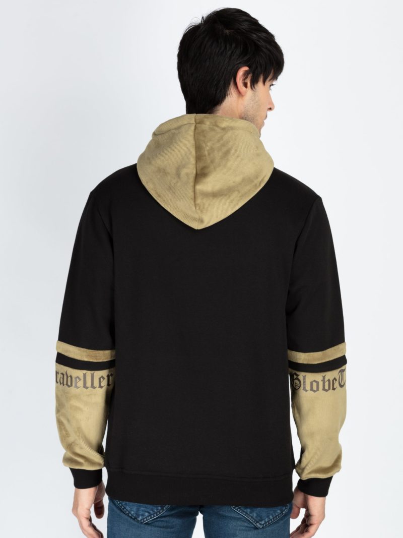 Status Quo Men'S Colorblocked Full Sleeve Hooded Sweatshirt