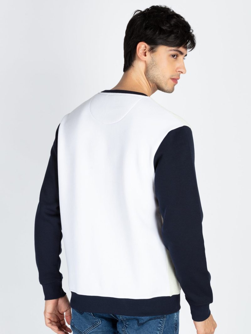 Status Quo Men'S Colorblocked Round Neck Full Sleeve Sweatshirt