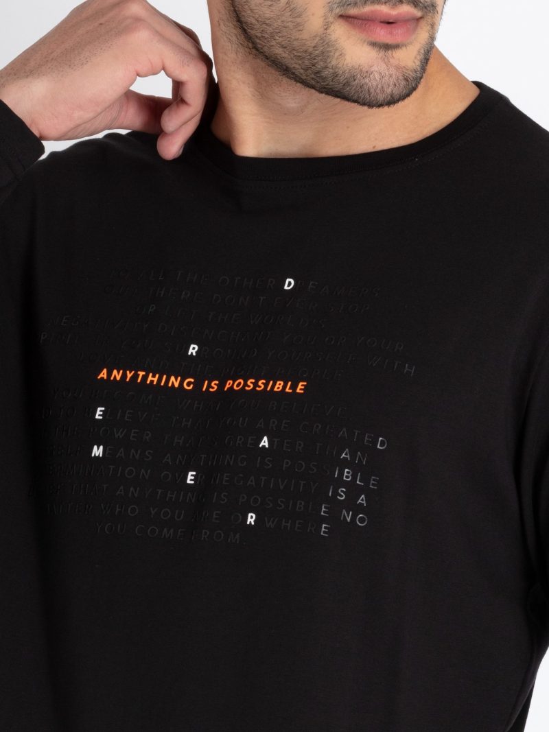 Status Quo Men'S Printed Round Neck T-Shirt