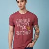 Mens Chest Printed Round Neck Tshirt