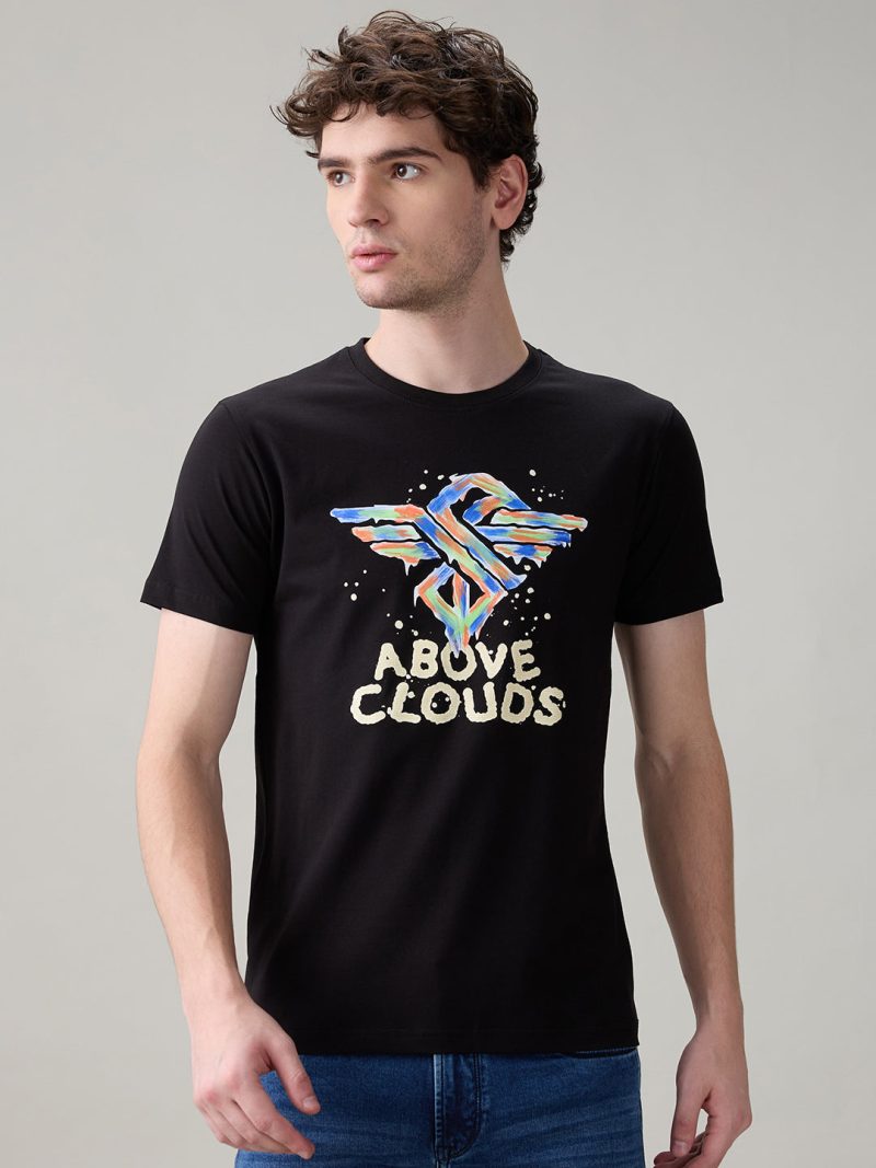 Status Quo Men'S Cotton Half Sleeves T-Shirt With Bold Graphic & Typography Print