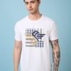 Mens Chest Printed Round Neck Tshirt