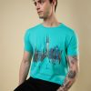 Mens Full-Front Graphic Printed Half Sleeves Regular Fit T-Shirt