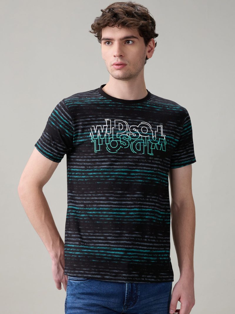 Status Quo Men'S Printed Half Sleeves Round Neck Regular Fit T-Shirt