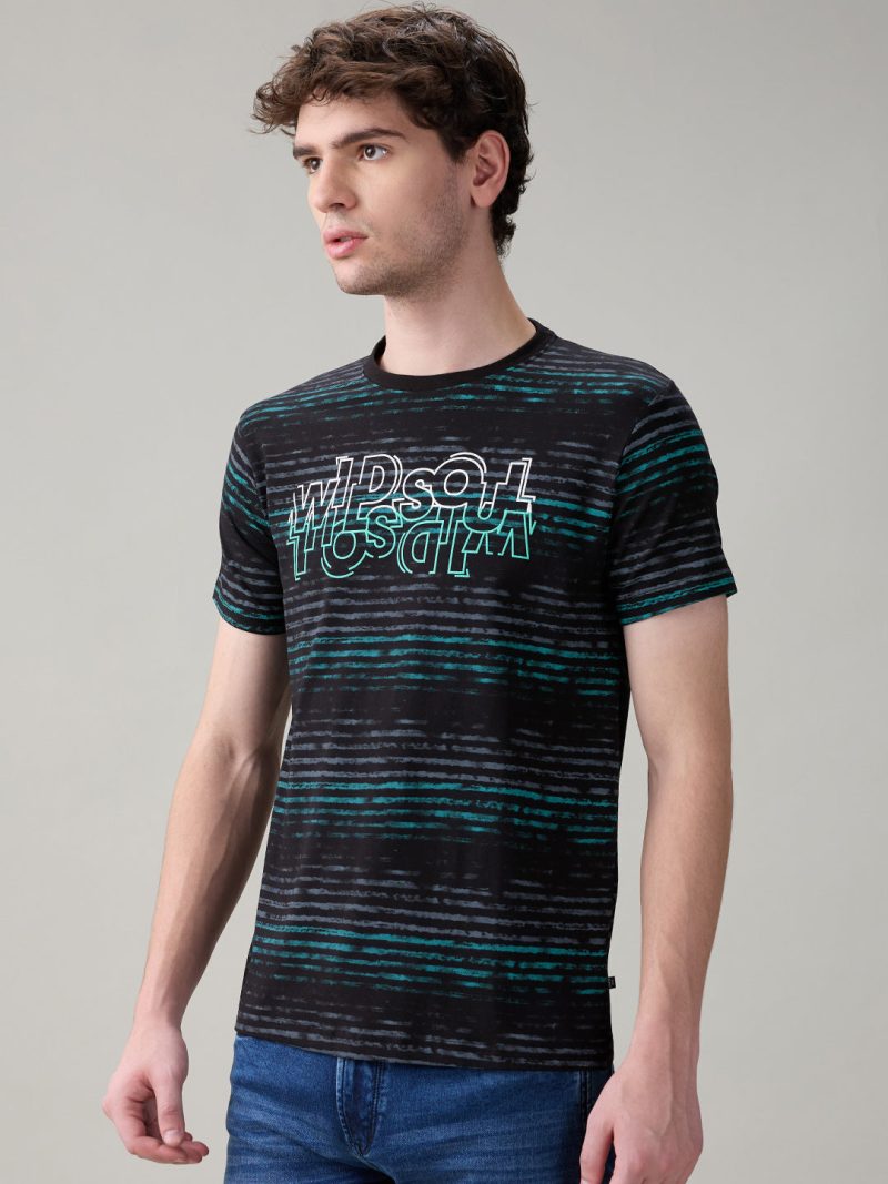 Status Quo Men'S Printed Half Sleeves Round Neck Regular Fit T-Shirt