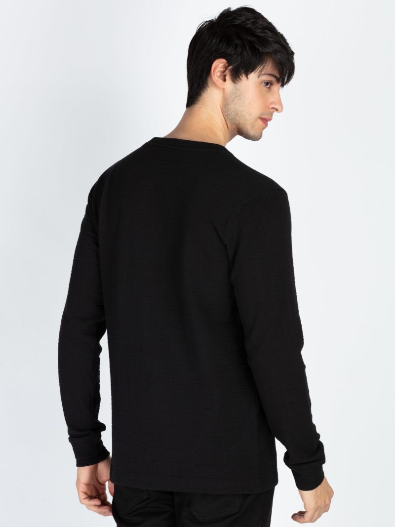 Status Quo Men'S Solid Round Neck Full Sleeve T-Shirt