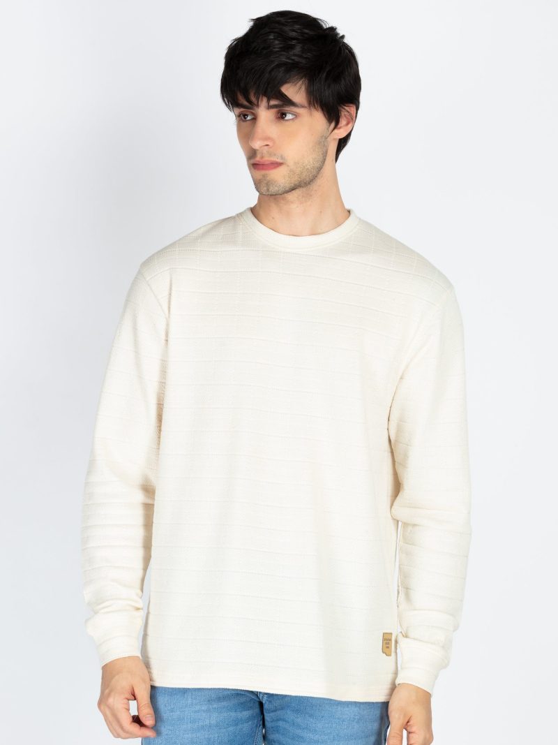 Status Quo Men'S Solid Round Neck Full Sleeve T-Shirt