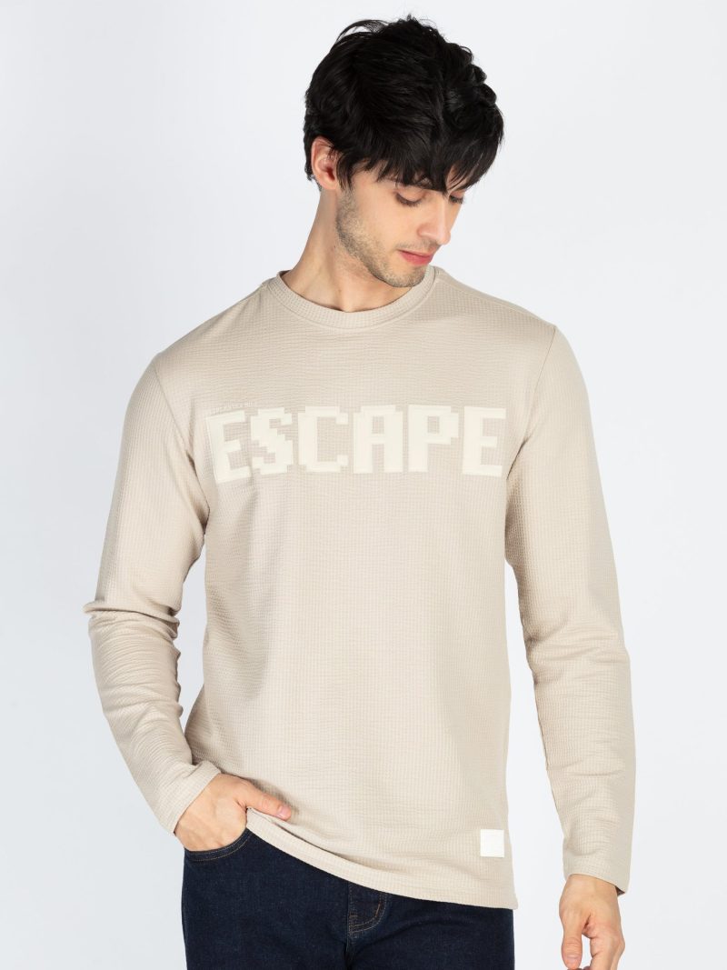 Status Quo Men'S Printed Round Neck Full Sleeve T-Shirt