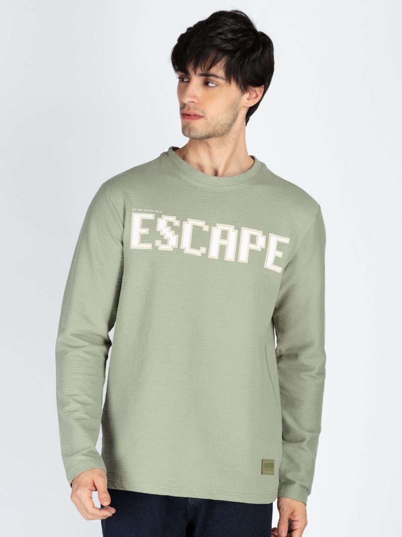 Status Quo Men'S Printed Round Neck Full Sleeve T-Shirt