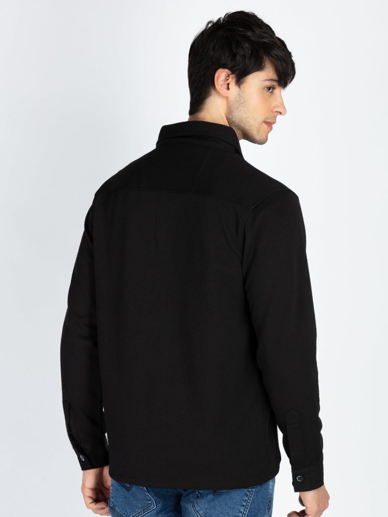 Status Quo Men'S Solid Regular Fit Shacket