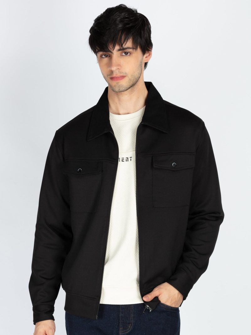 Status Quo Men'S Solid Regular Fit Shacket