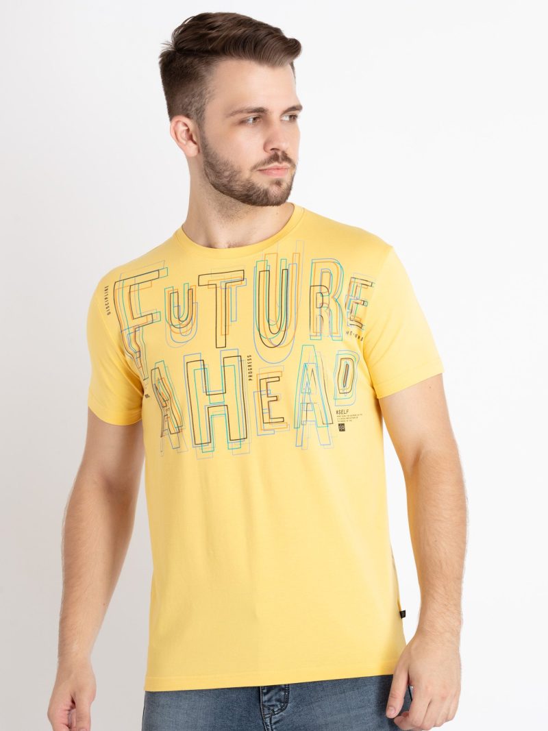 Mens Printed Round Neck T-Shirt