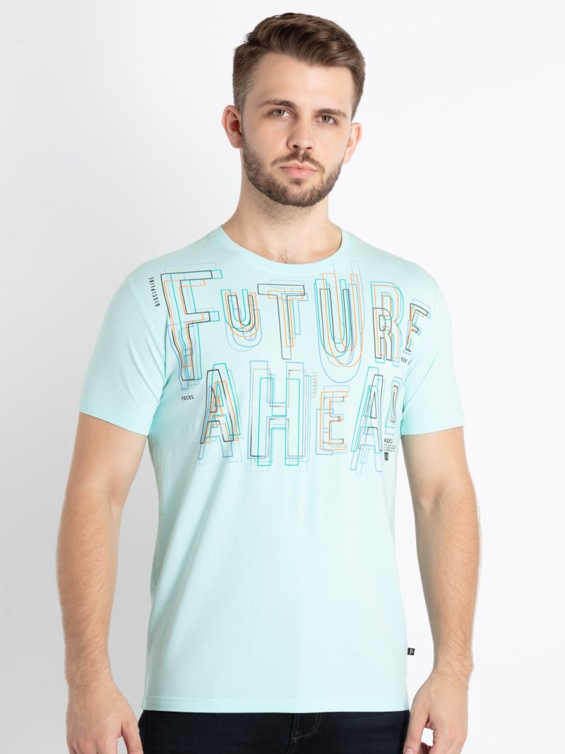 Mens Printed Round Neck T-Shirt