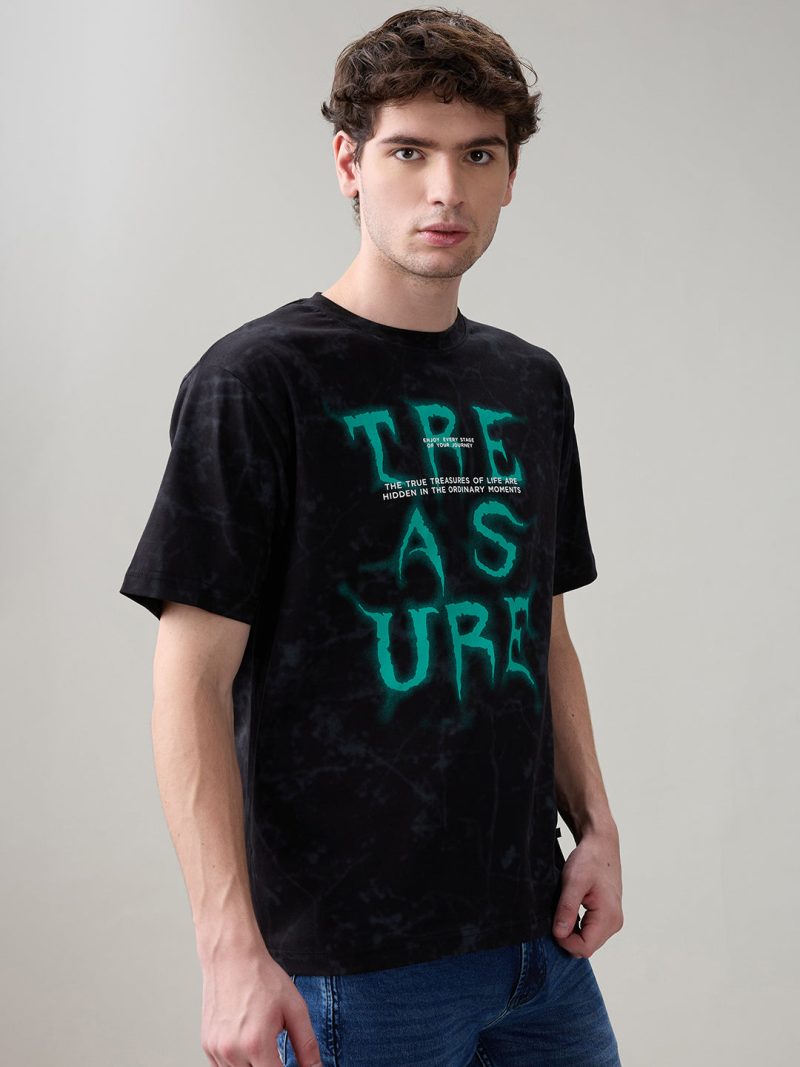 Status Quo Men'S Typography Print Round Neck Regular Fit T-Shirt