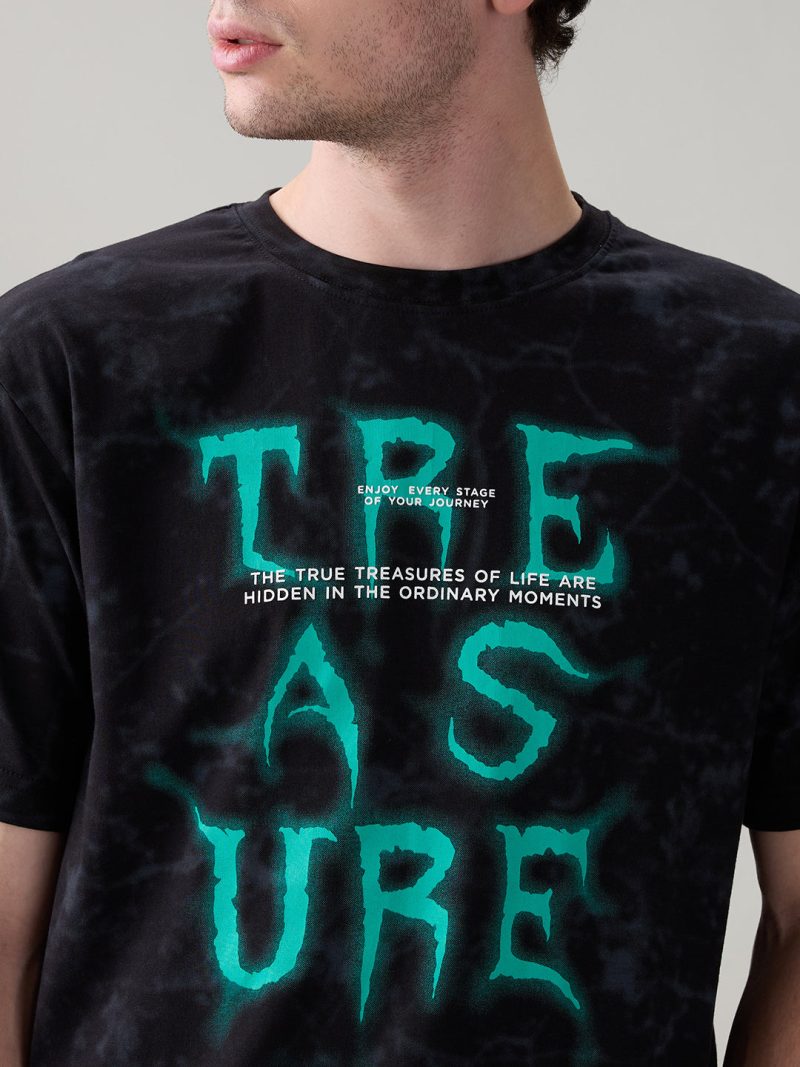 Status Quo Men'S Typography Print Round Neck Regular Fit T-Shirt