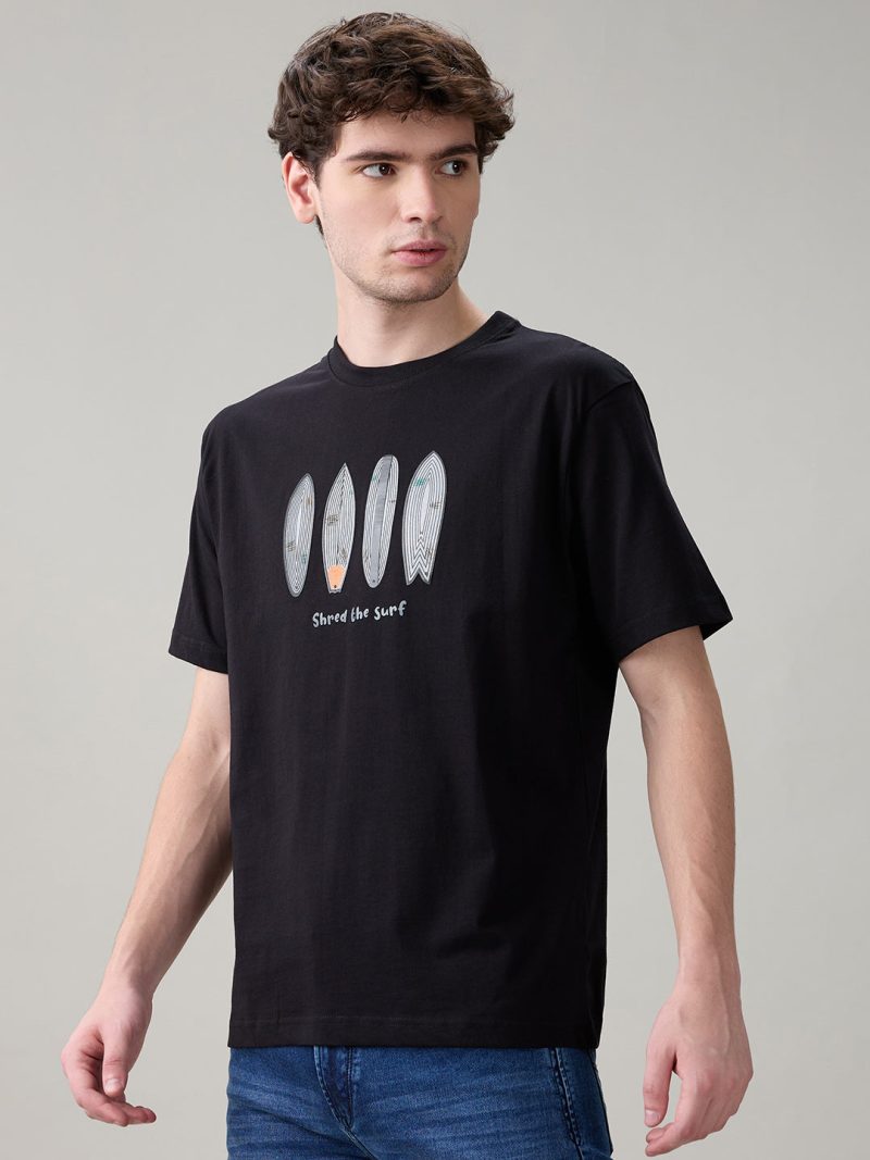 Status Quo Men'S Regular Fit Round Neck T-Shirt With Typography And Graphic Print