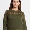 Status Quo Women'S Printed Round Neck Sweatshirt
