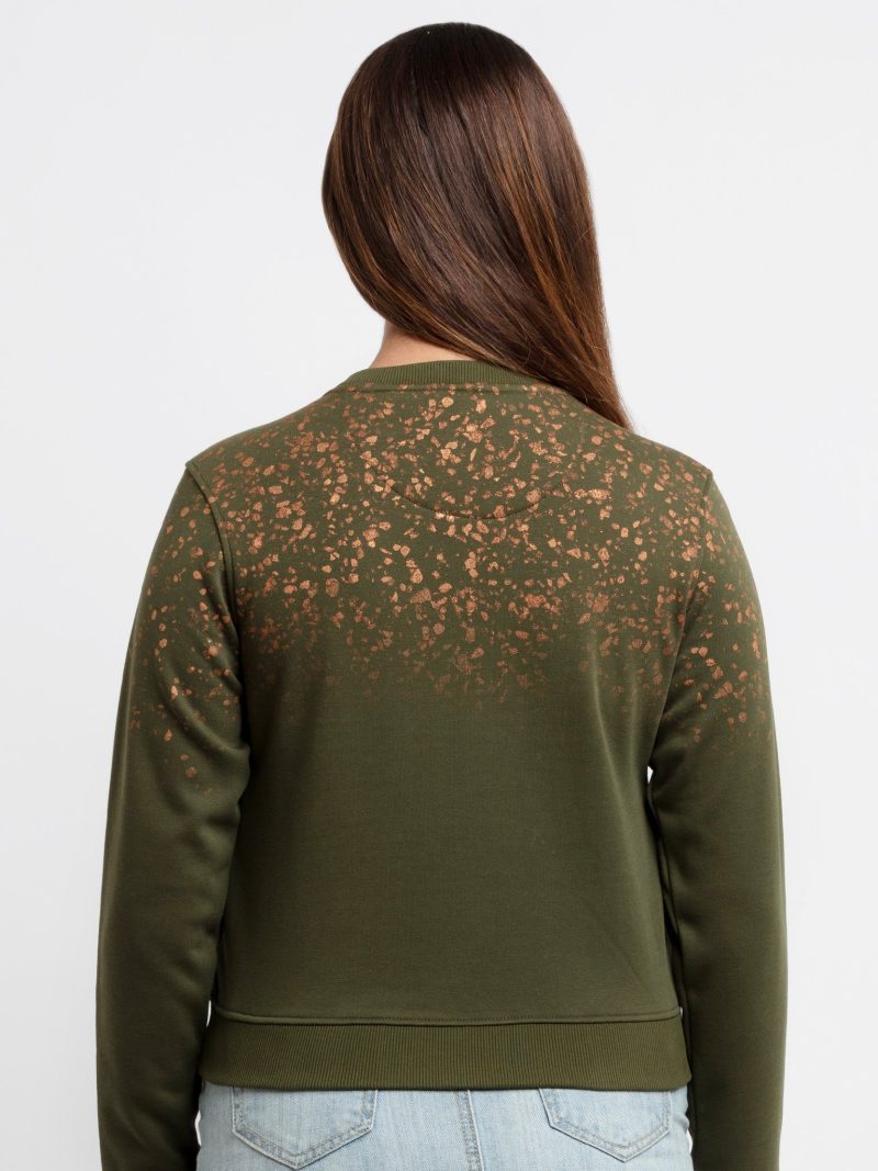 Status Quo Women'S Printed Round Neck Sweatshirt