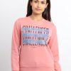 Status Quo Women'S Printed Round Neck Sweatshirt