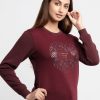 Status Quo Women'S Printed Round Neck Sweatshirt