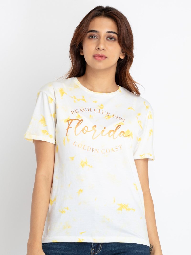 Status Quo Womens Tie & Dye Round Neck T-Shirt