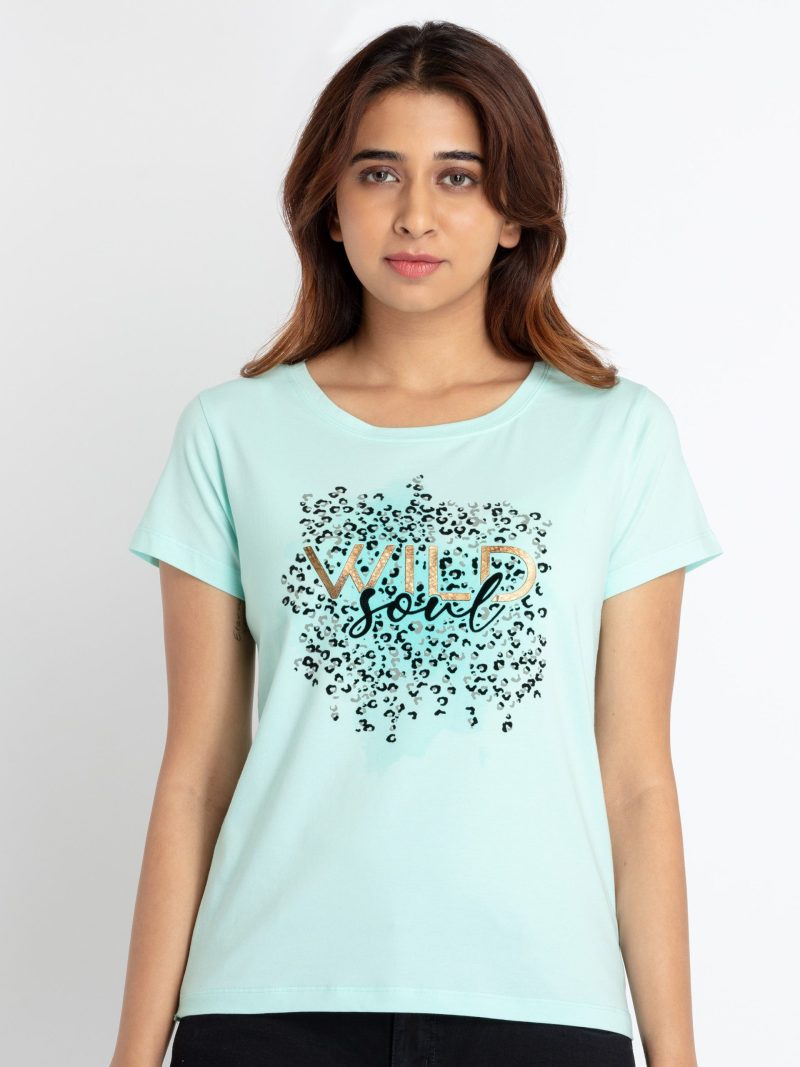 Status Quo Womens Printed Round Neck T-Shirt