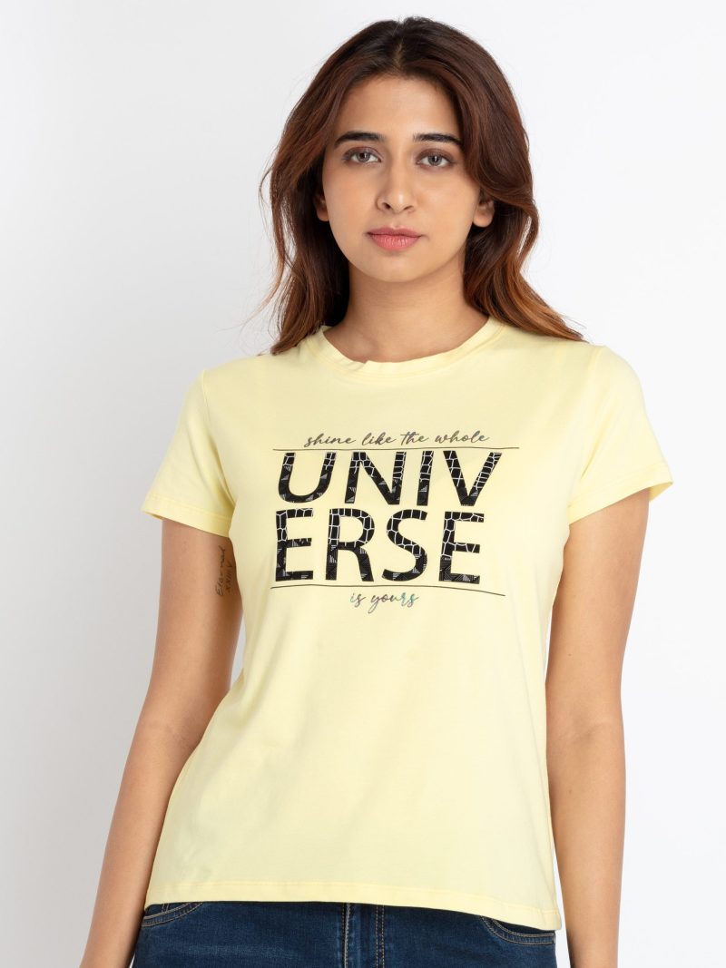 Status Quo Womens Printed Round Neck T-Shirt