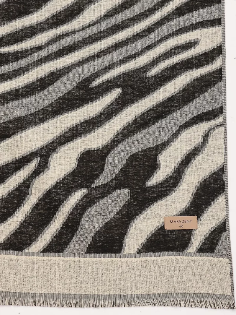 Mafadeny Women Zebra Printed Stole With Fringes