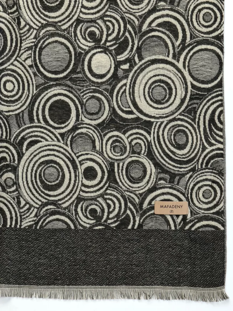 Mafadeny Women’S Circle Pattern Stole With Finge Edges