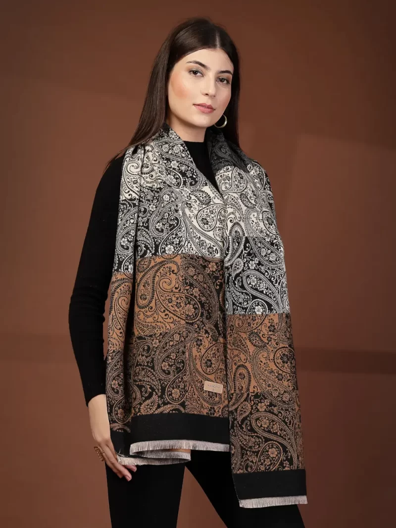 Mafadeny Women Wool Paisley Pattern