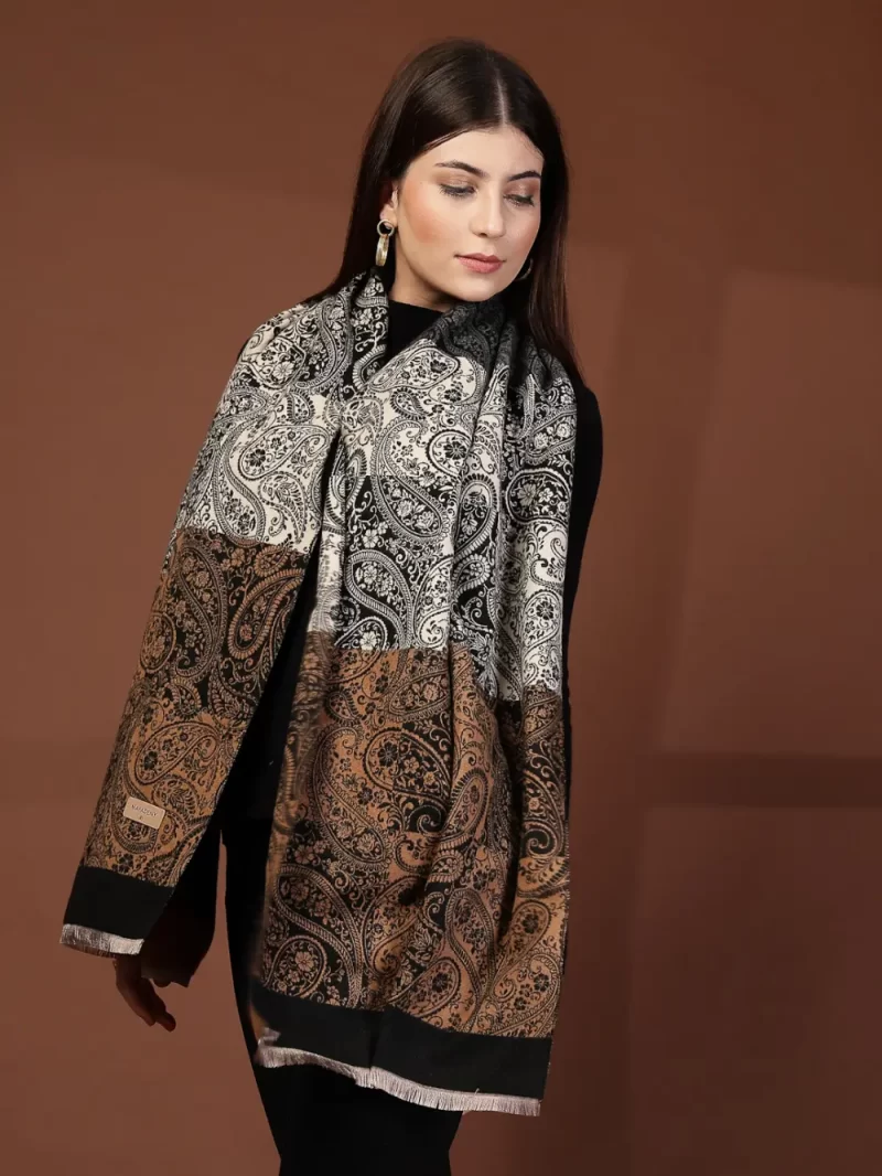 Mafadeny Women Wool Paisley Pattern