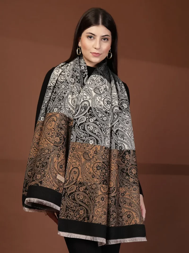 Mafadeny Women Wool Paisley Pattern