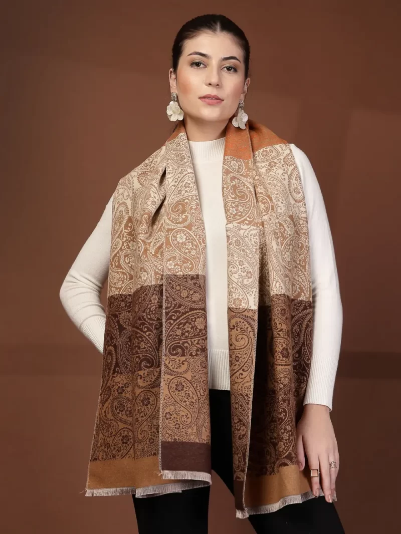 Mafadeny Women Wool Paisley Pattern