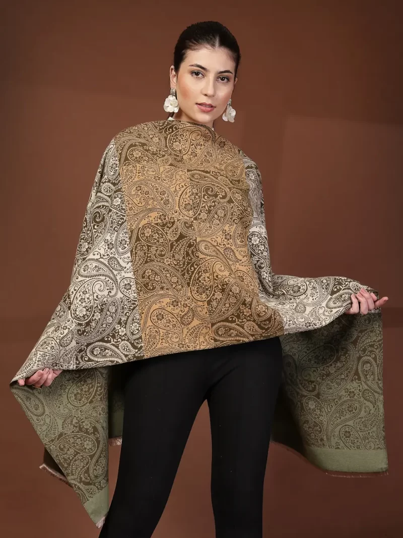 Mafadeny Women Wool Paisley Pattern
