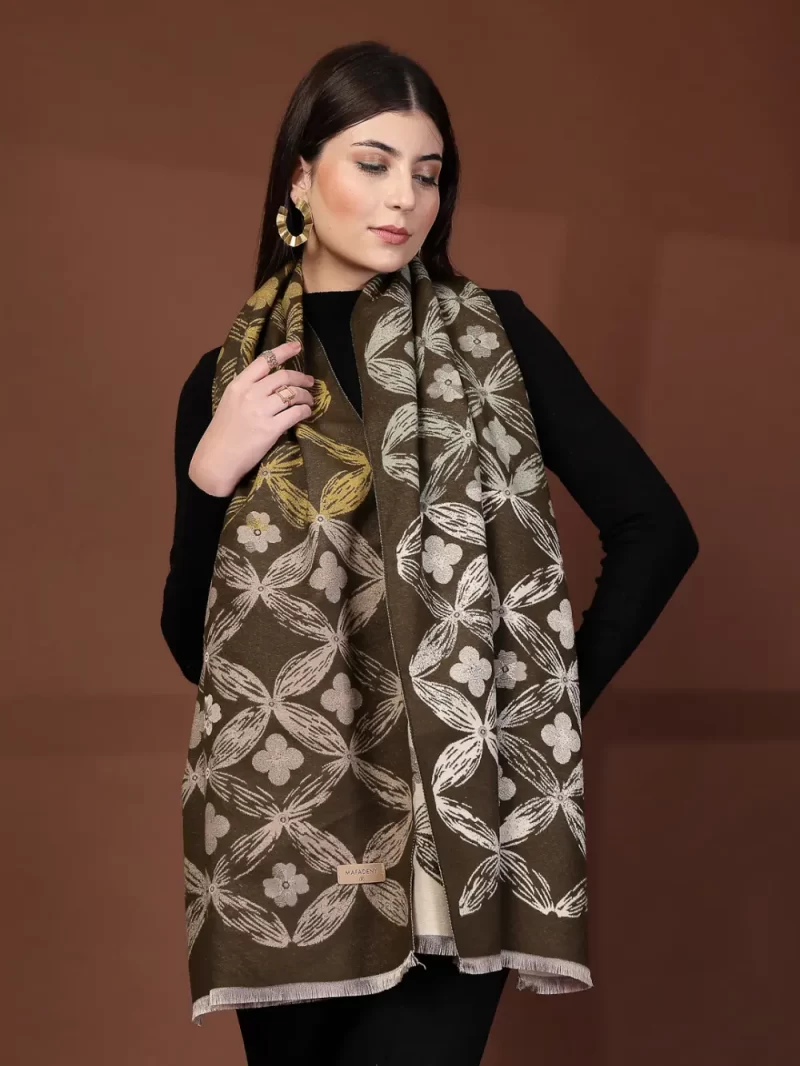 Mafadeny Women Soft And Floral Printed Stole
Women Self Design Winter Stoll