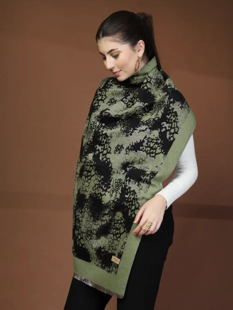 Mafadeny Women'S Warm Winter Stoll With Animal Print