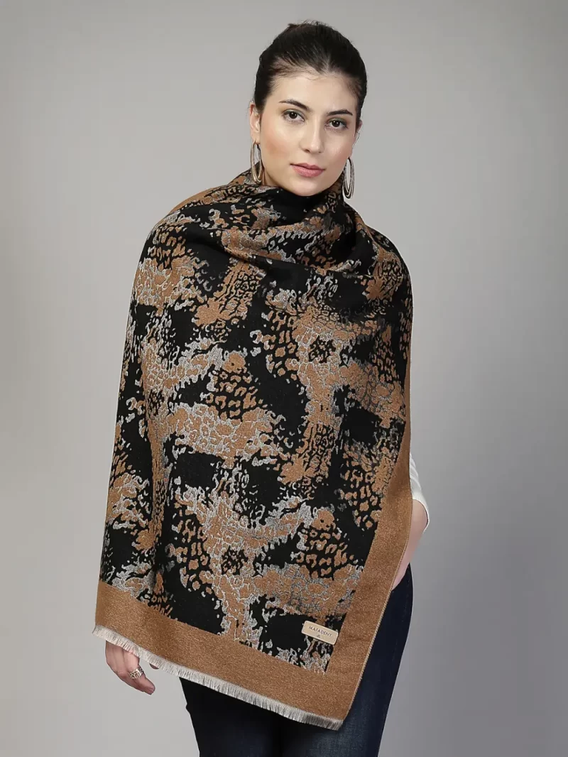 Mafadeny Women'S Warm Winter Stoll With Animal Print