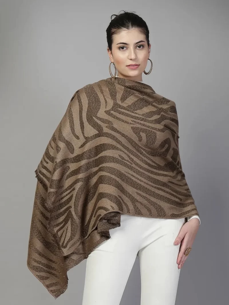Mafadeny Women'S Stylish Self Design Stole With Subtle Shine