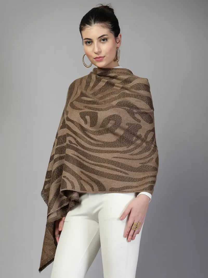 Mafadeny Women'S Stylish Self Design Stole With Subtle Shine